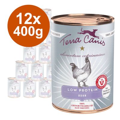Sparpaket Terra Canis Alimentum Veterinarium Low Protein 12 x 400 g