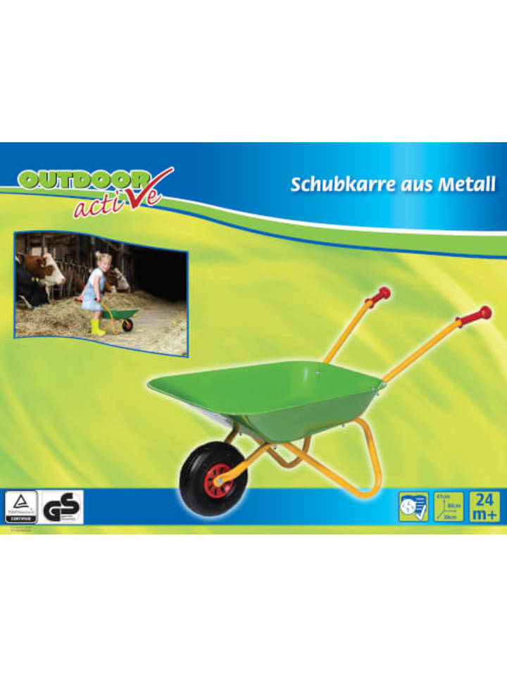 OUTDOOR Active Schubkarre Metall grün und gelb - ab 24 Monate günstig kaufen onesize