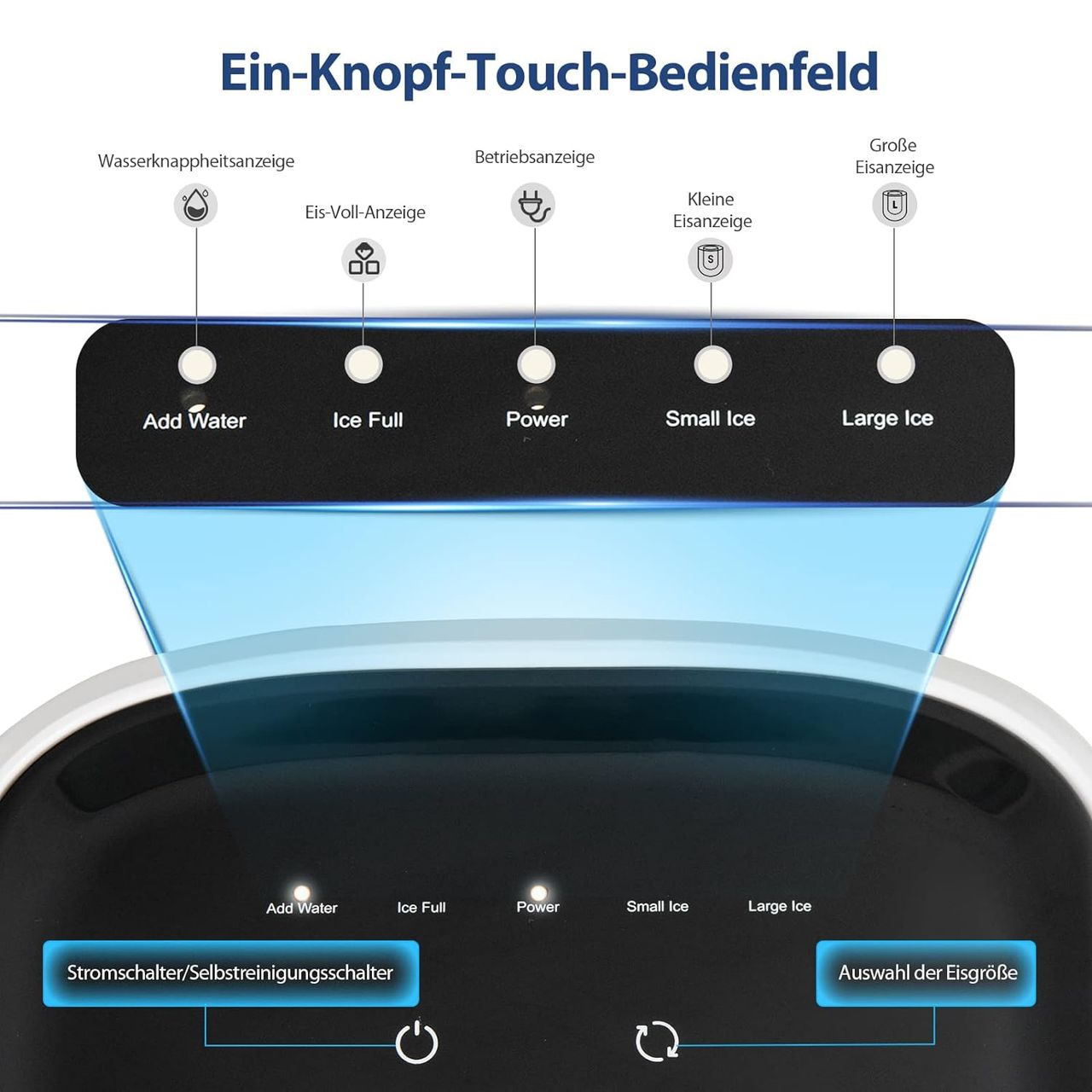 Costway 2L Eiswürfelmaschine 15kg/24H