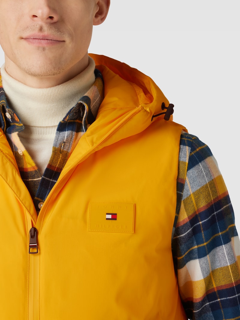Weste mit Label-Patch in gelb