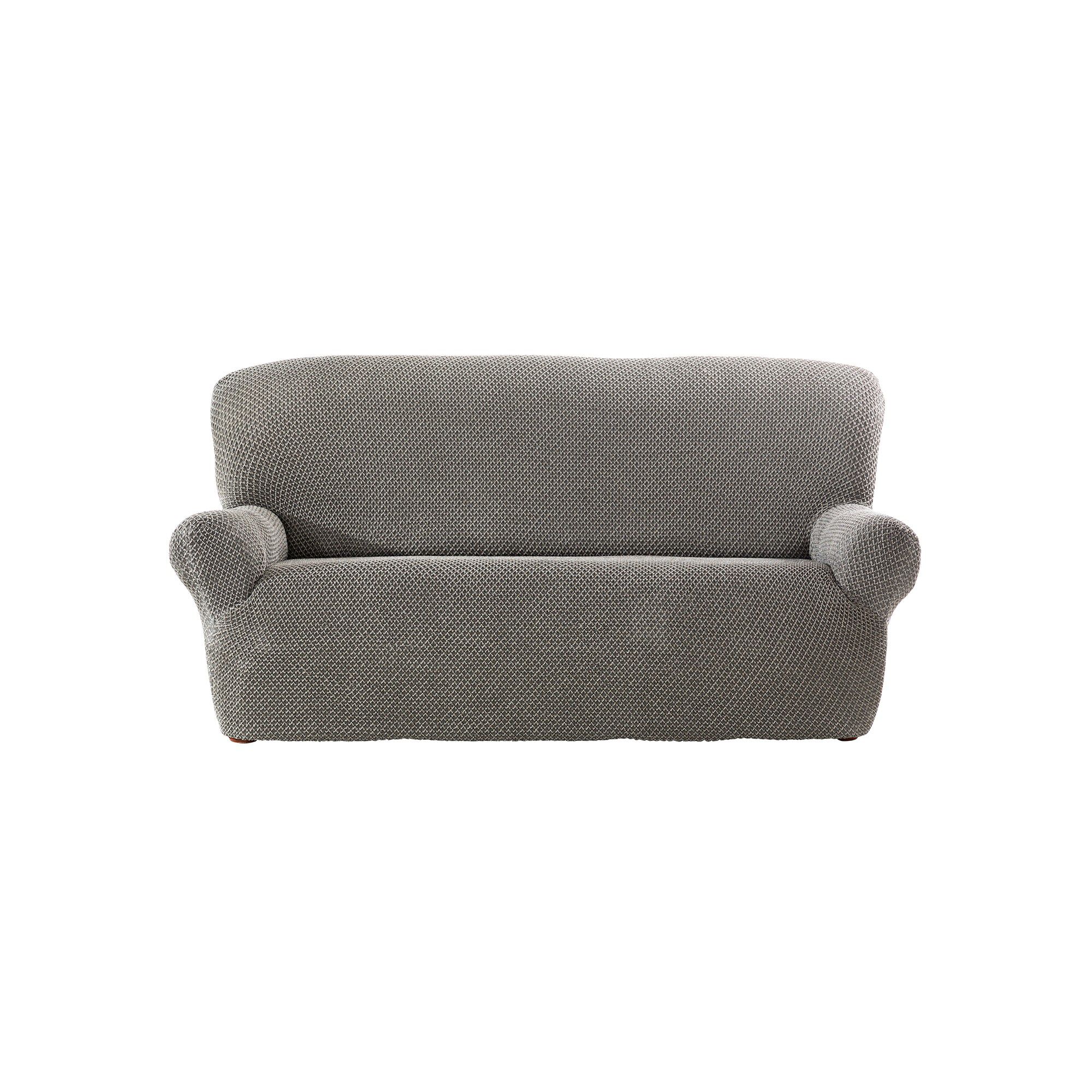 Housse texturée bi-extensible spéciale canapé fauteuil à accoudoirs