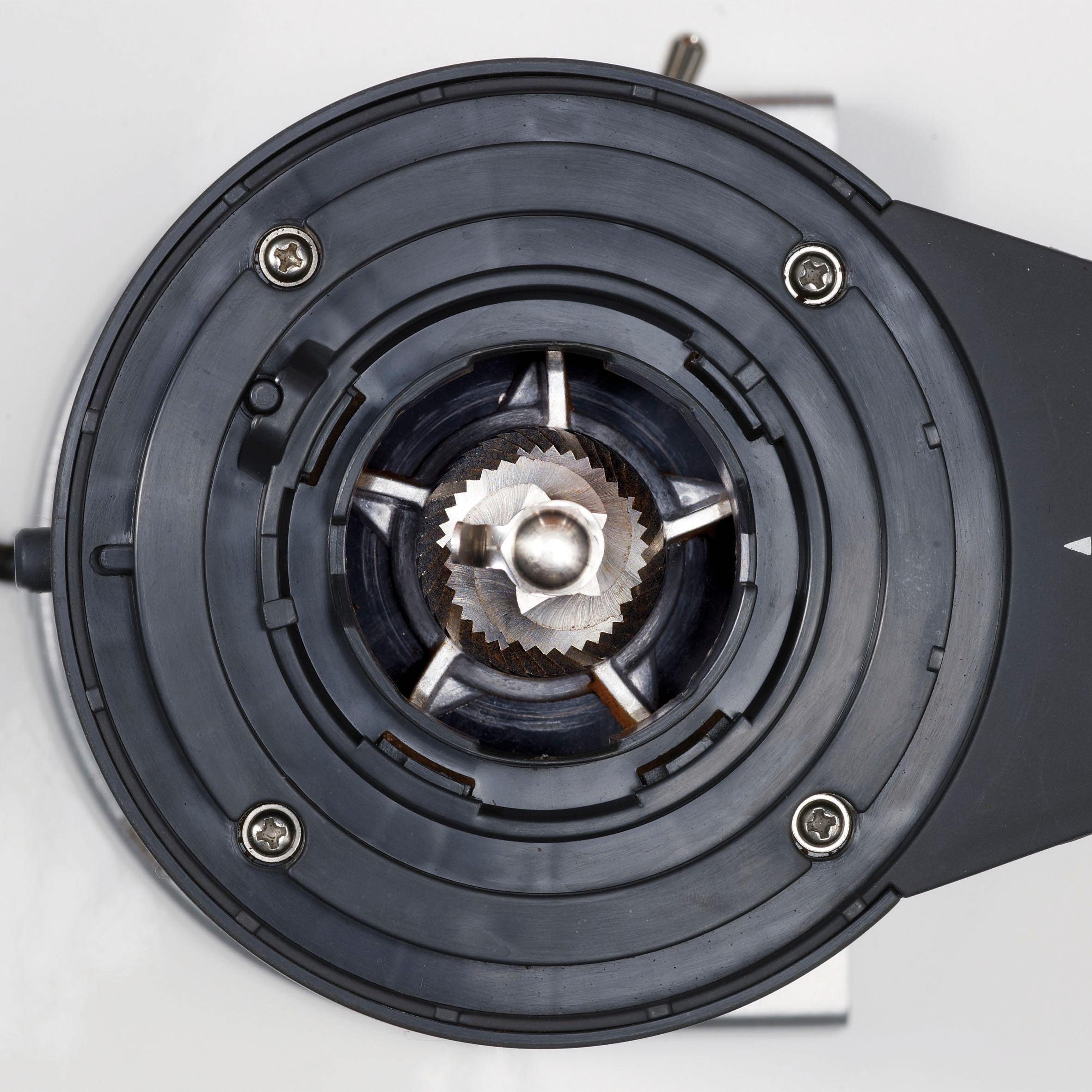 Graef Kaffeemühle Kaffeemühle CM 900, 128 W, Kegelmahlwerk, 350 g Bohnenbehälter, mit automatischer Dosierung, Aluminium Schaufelrad