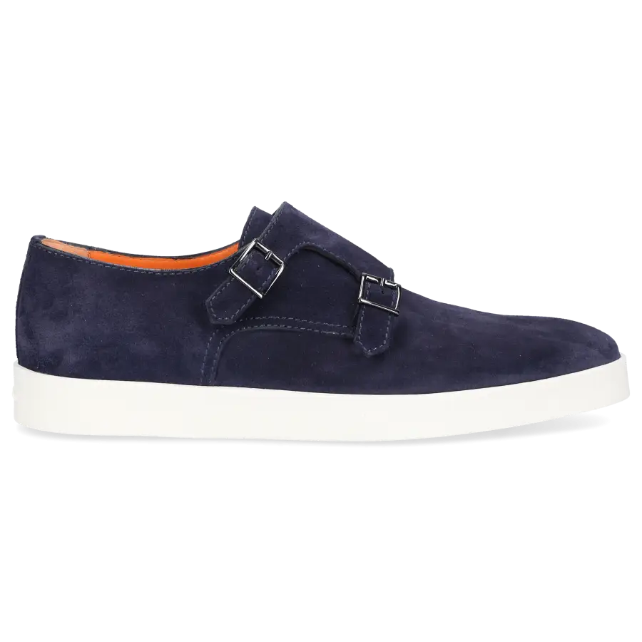 Santoni - Monk Schuhe MGAI17 Veloursleder - blau