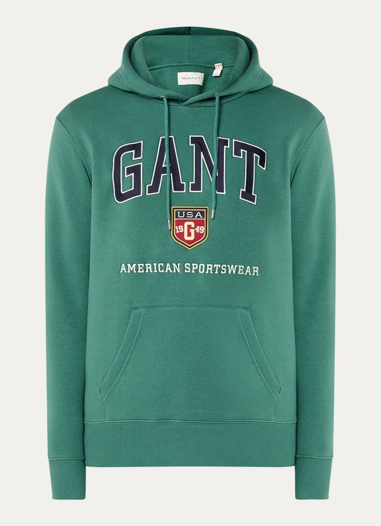 Mikina Gant s klokaní kapsou a výšivkou loga