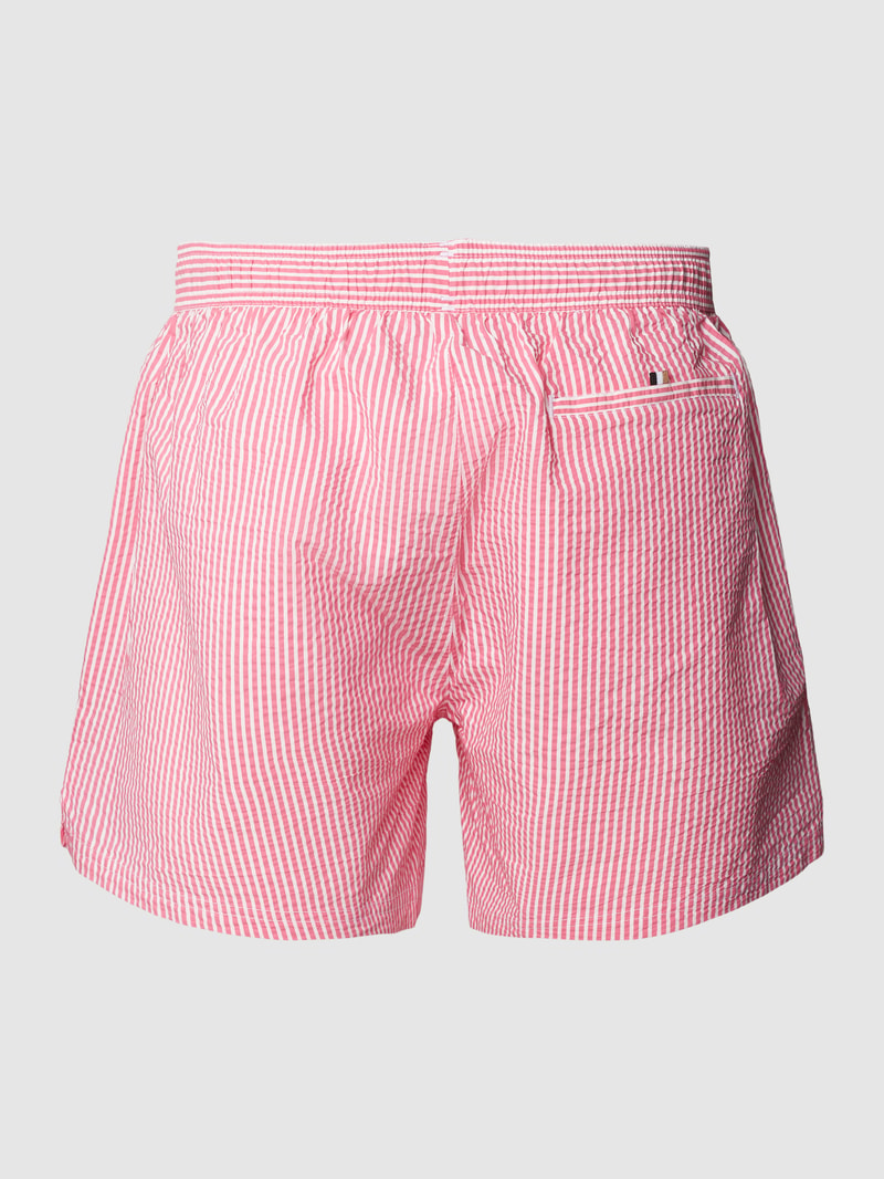 Badehose mit Streifenmuster Modell 'Velvetfish' in pink