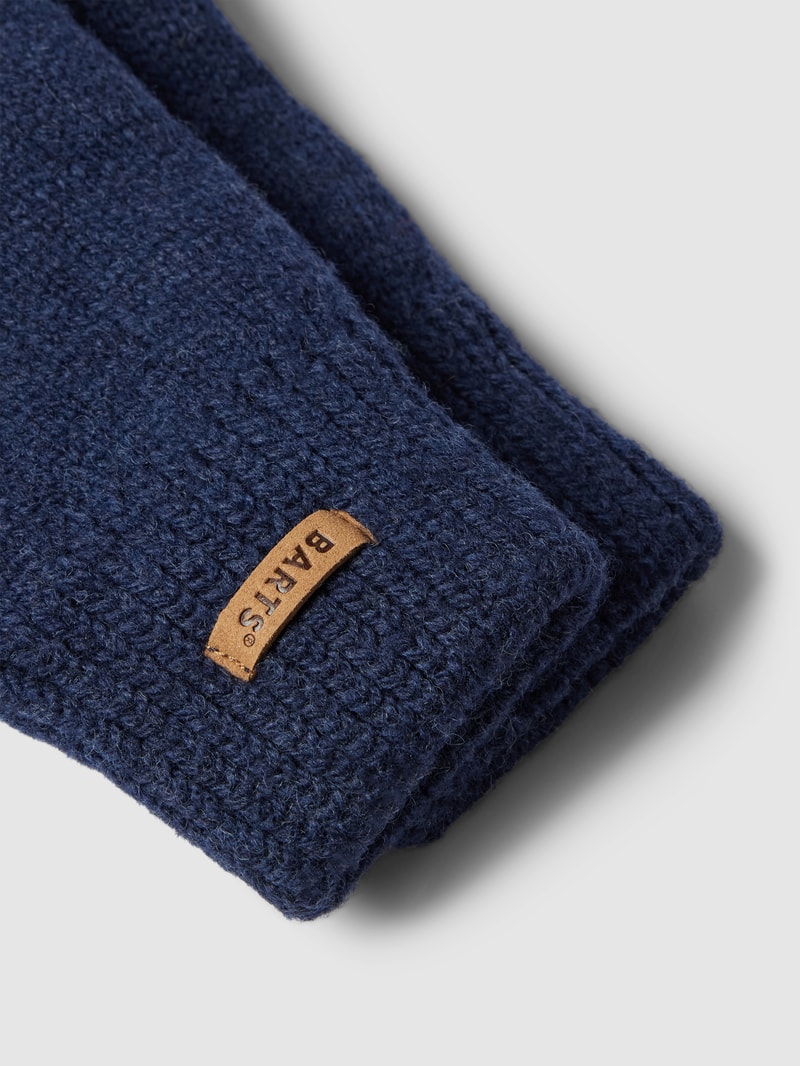 Handschuhe mit Label-Patch Modell 'Haakon' in blau