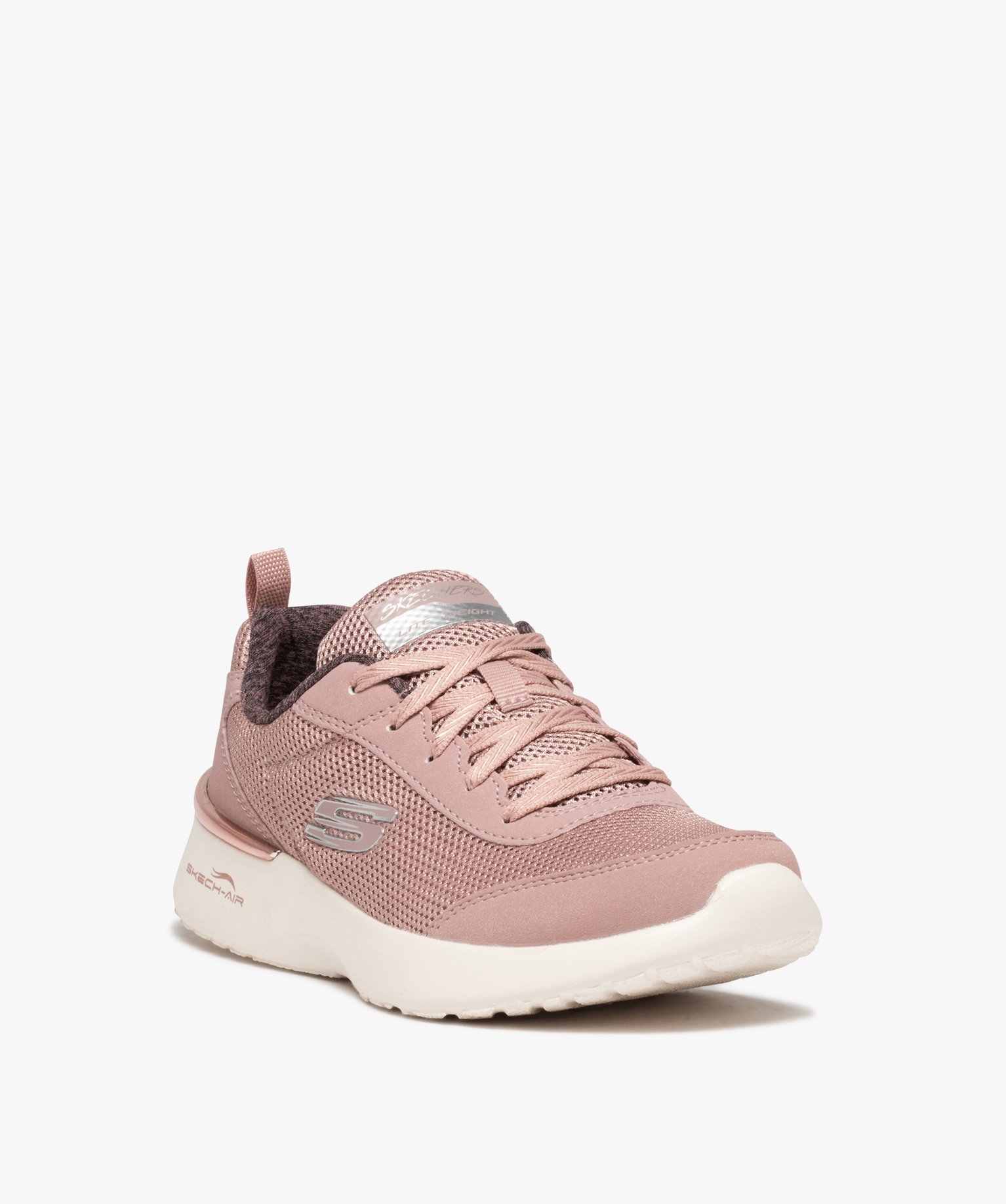 Baskets femme légères avec détails métallisés - Skechers rose | GEMO
