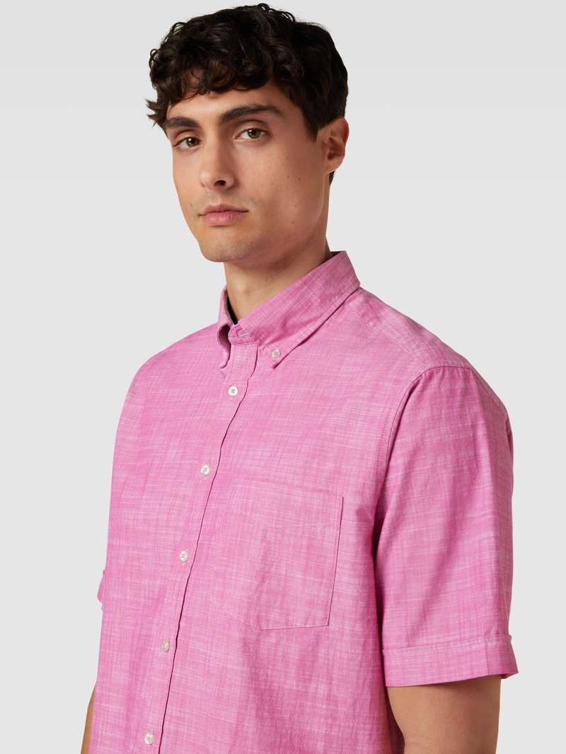 Freizeithemd mit Strukturmuster in pink