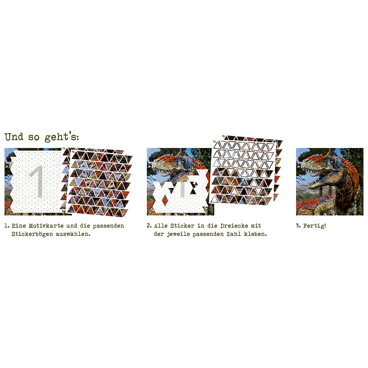 Stickern nach Zahlen T-Rex World