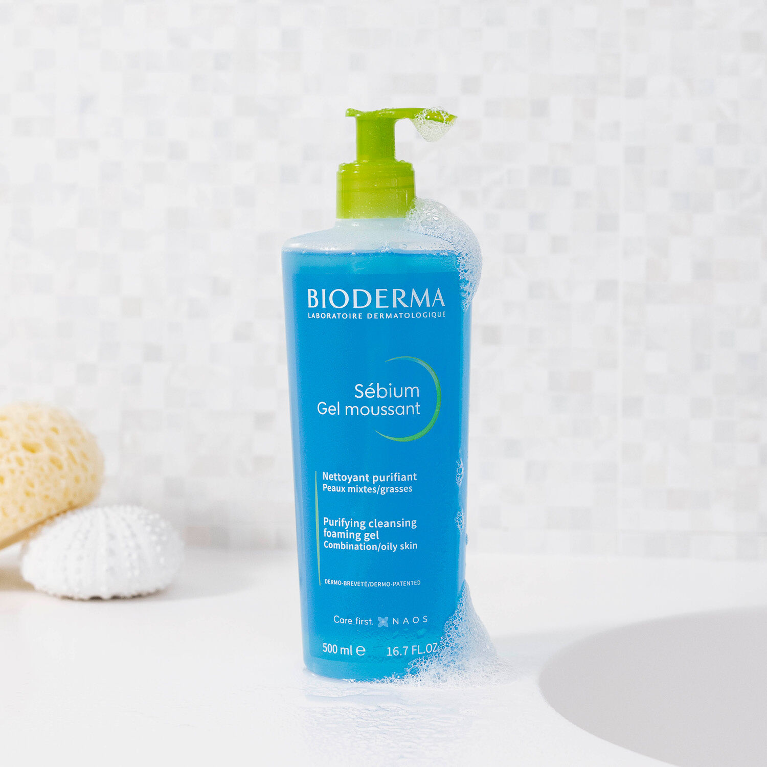 Bioderma Sébium Gel Moussant Nettoyant Purifiant Doux Peaux Mixtes à Grasses