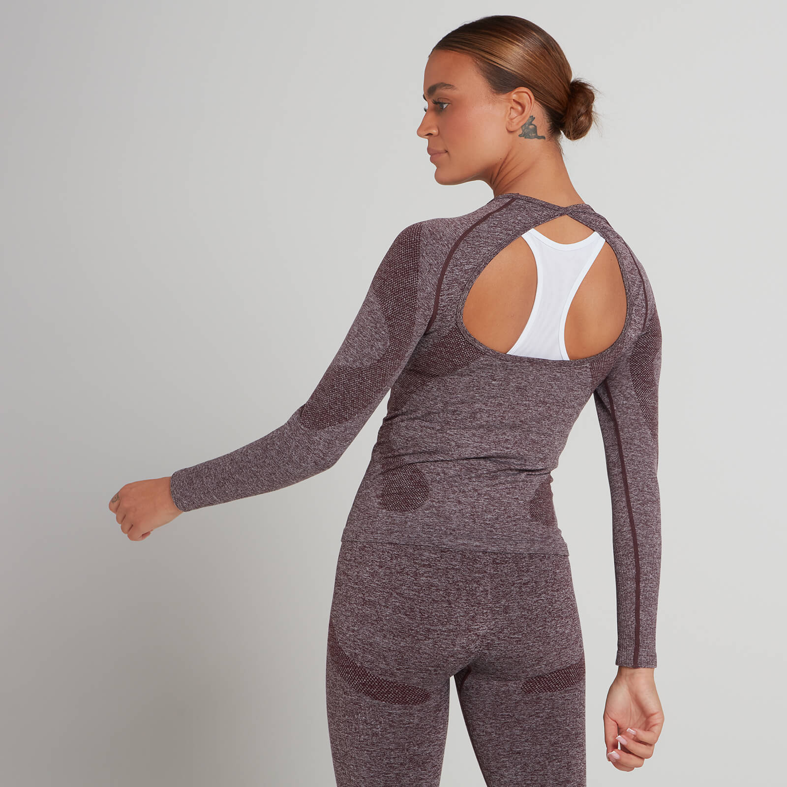Haut sans coutures à manches longues MP Dynamic Training pour femmes – Bordeaux