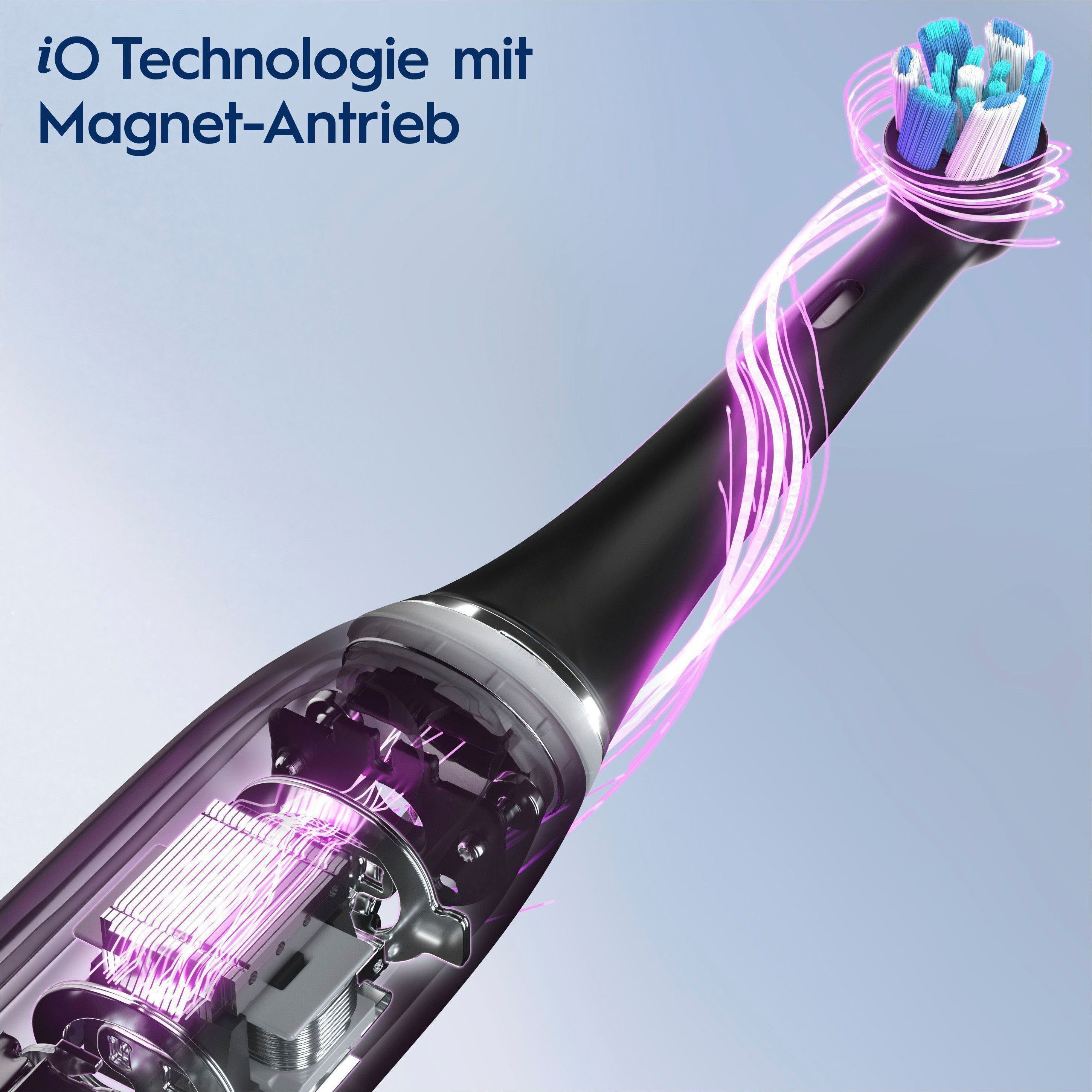 Oral-B Elektrische Zahnbürste iO Series 9, Aufsteckbürsten: 1 St., mit Reiseetui