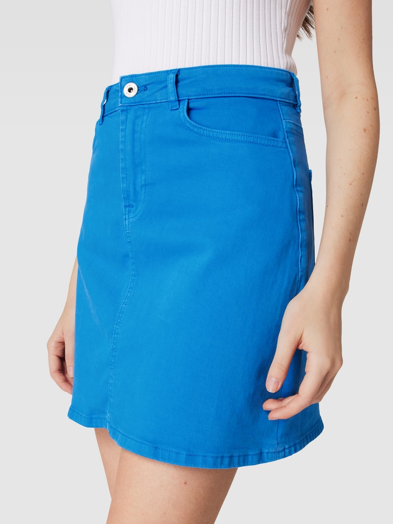 Jeansrock mit Gesäßtaschen Modell 'Cenny' in royalblau