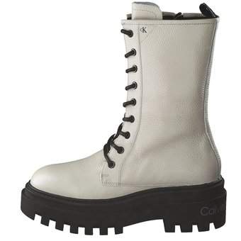 Calvin Klein Chunky Combat Boots in weiß