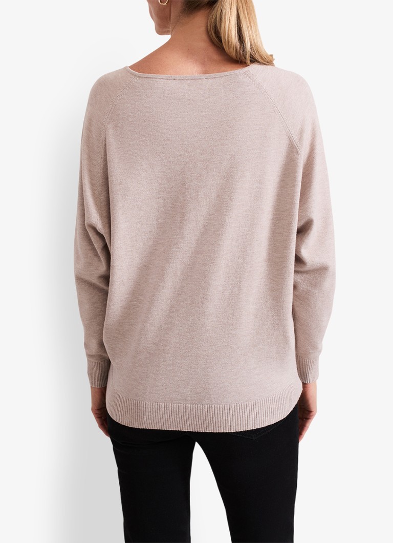 Pulover Phase Eight Senita cu guler în V, tricotat fin