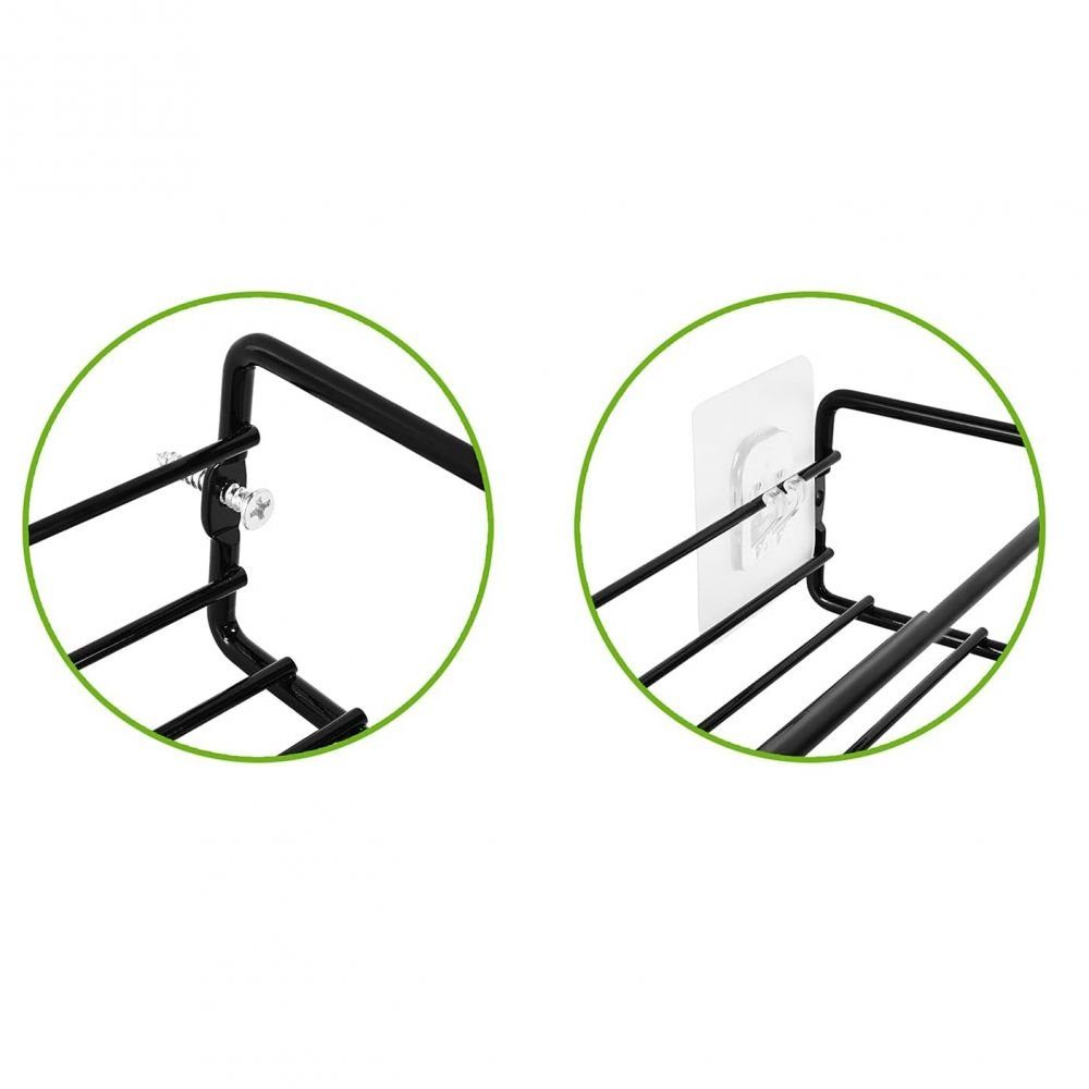 Bizaical Gewürzregal Gewürzregal Wand 4er Set,Hängend Küchenregal,Küche Gewürz Organizer, 4-tlg.