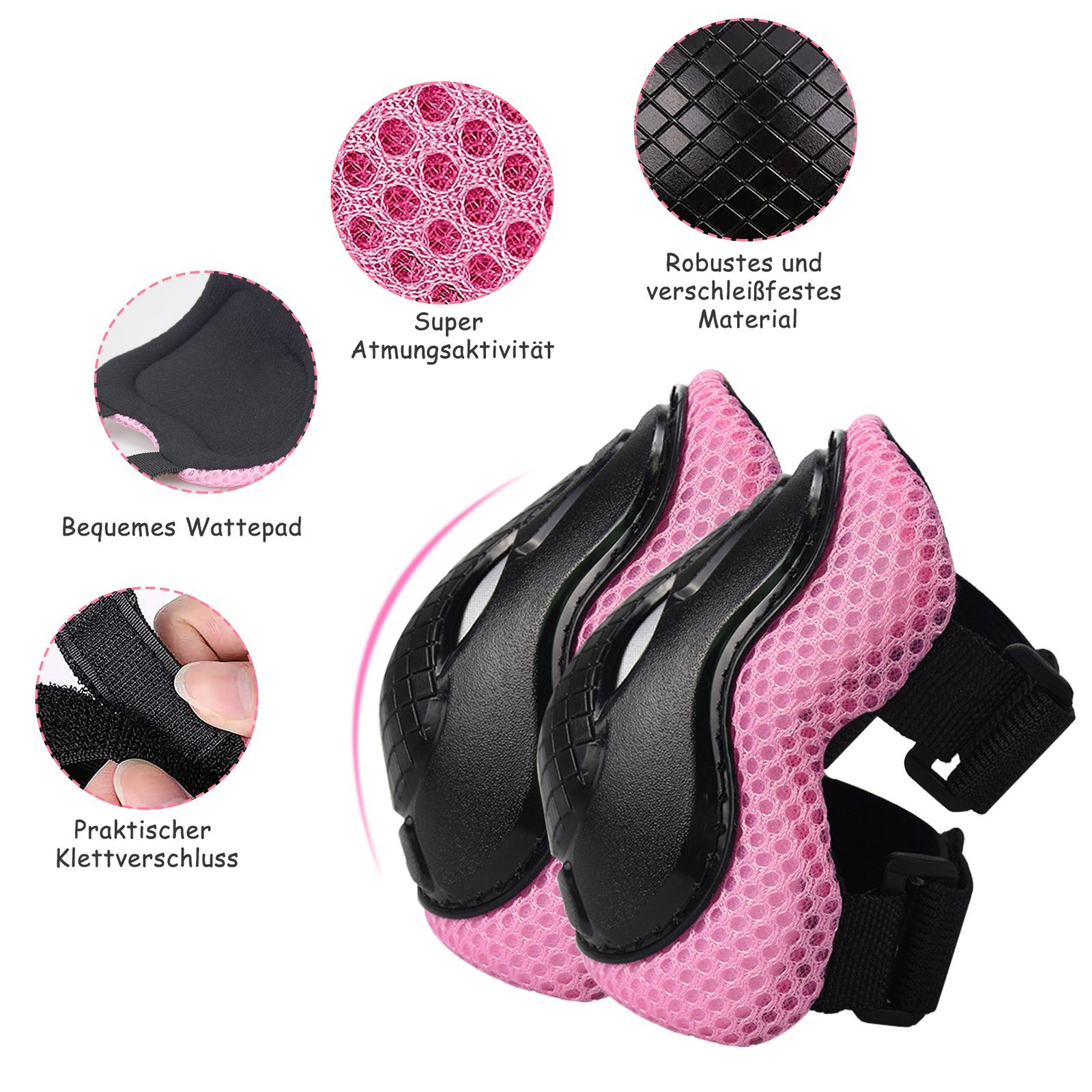 CALIYO Protektoren-Set Skateprotektoren Outdoor Sport Protection Set (6-tlg), für Kinder, Jugendliche sowie Erwachsene geeingnet