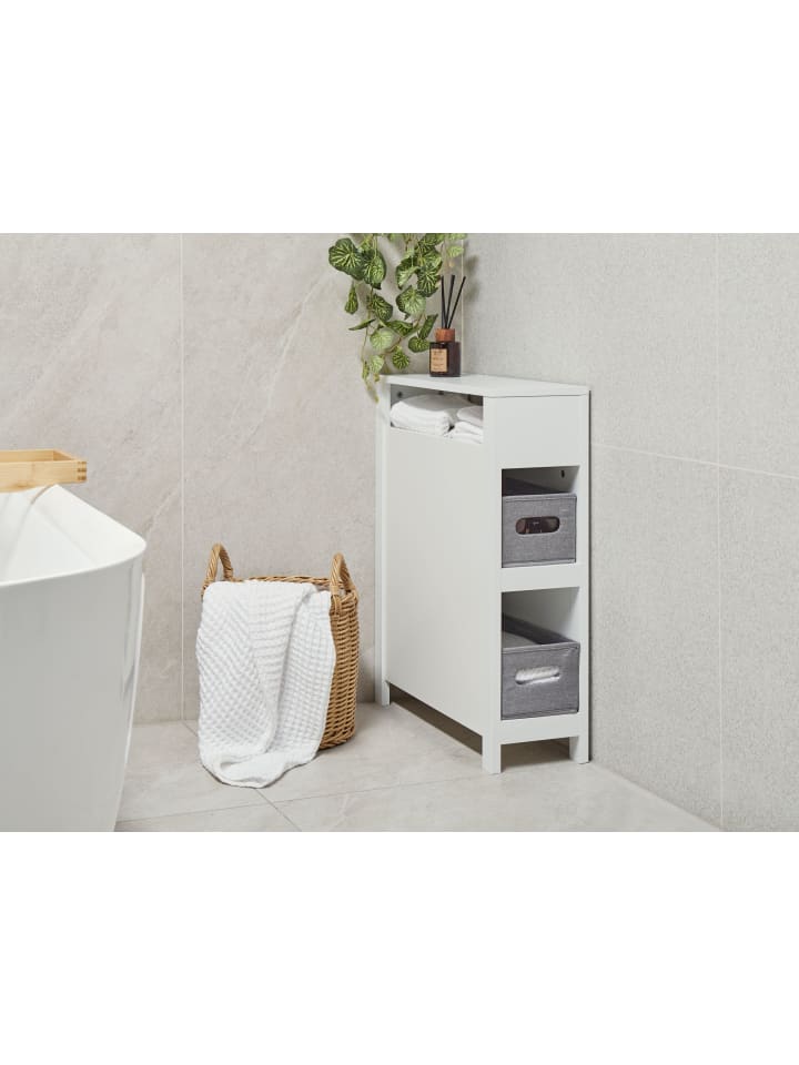 Beliani Badezimmerschrank CACHI in Weiß/Grau - (W) 20 x (H) 70 x (L) 60 cm günstig kaufen onesize