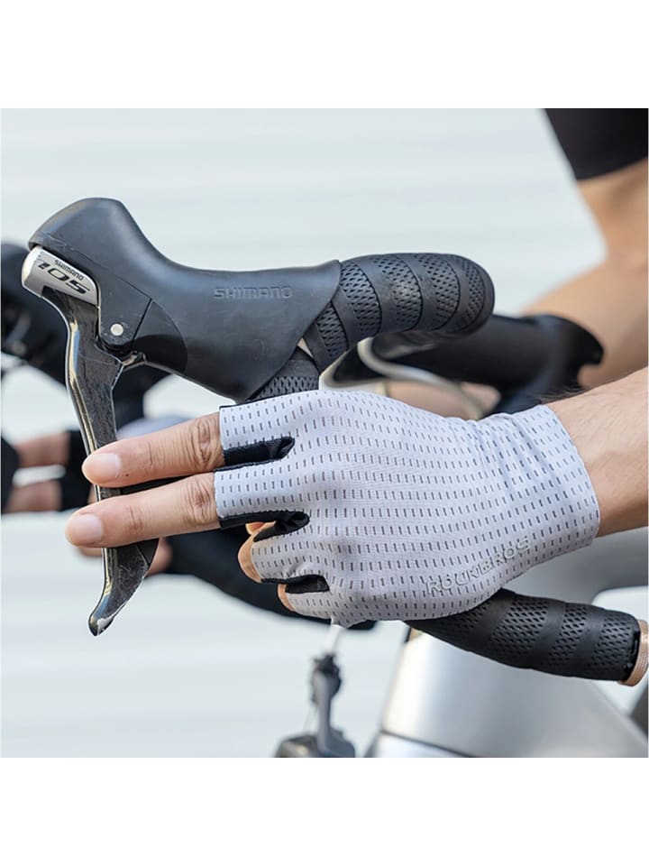 Rockbros Rockbros Atmungsaktive Kurzfinger-Fahrradhandschuhe Grün S in Grau günstig kaufen