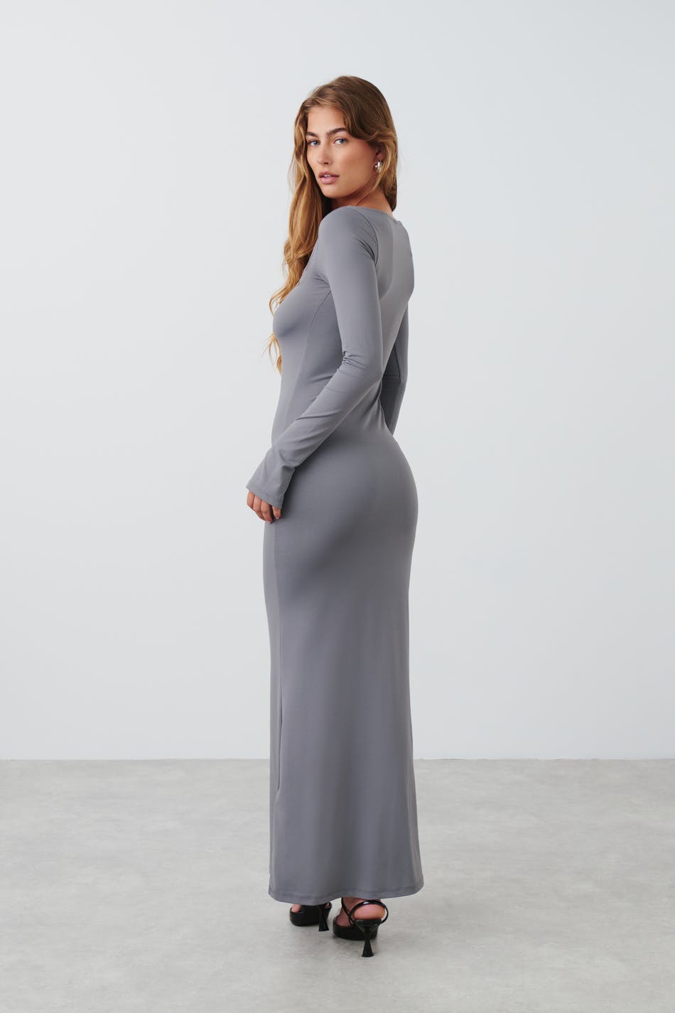 Square neck maxi dress
