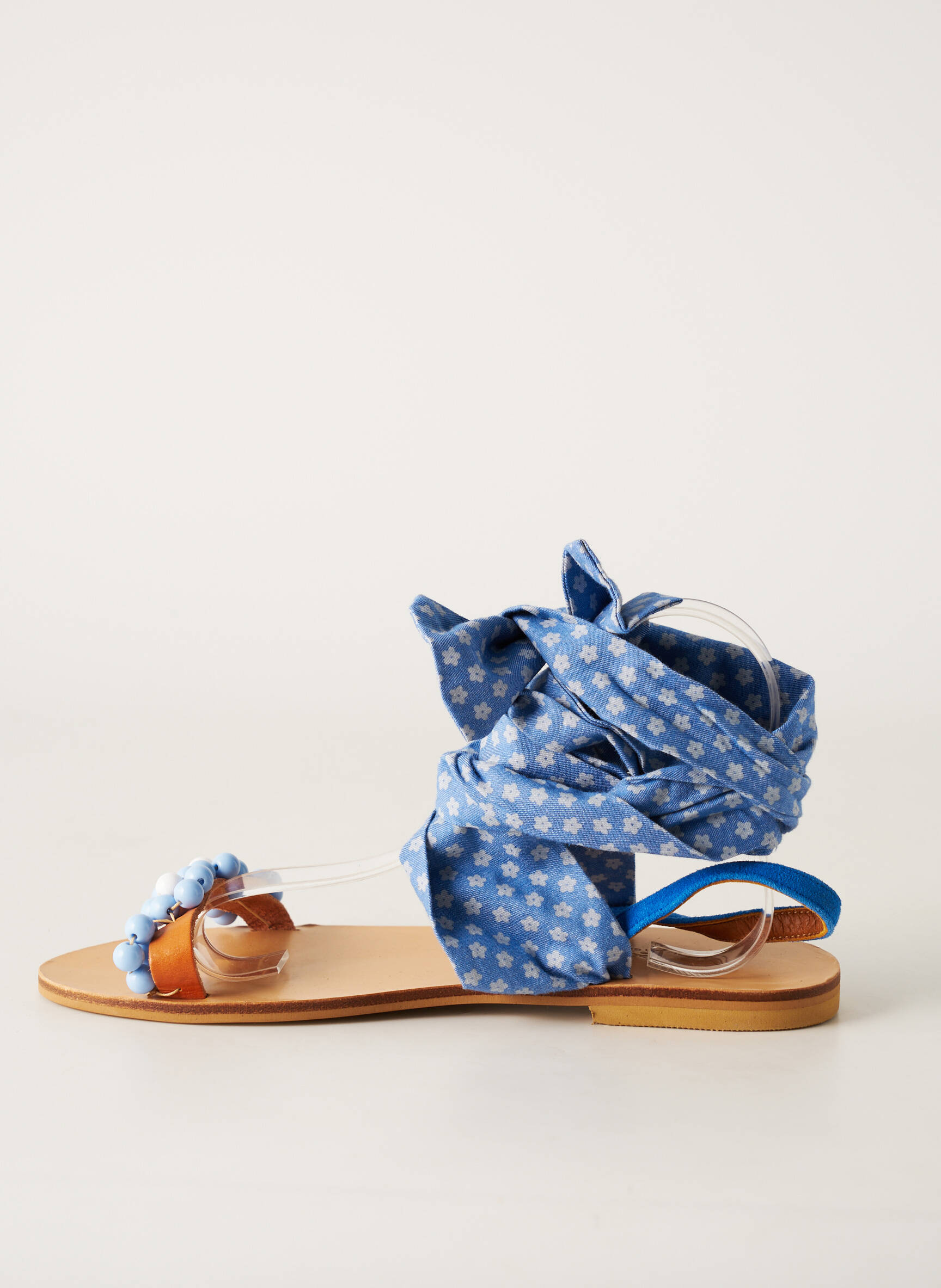 Elina Linardaki Sandales Nu Pieds Femme couleur bleu