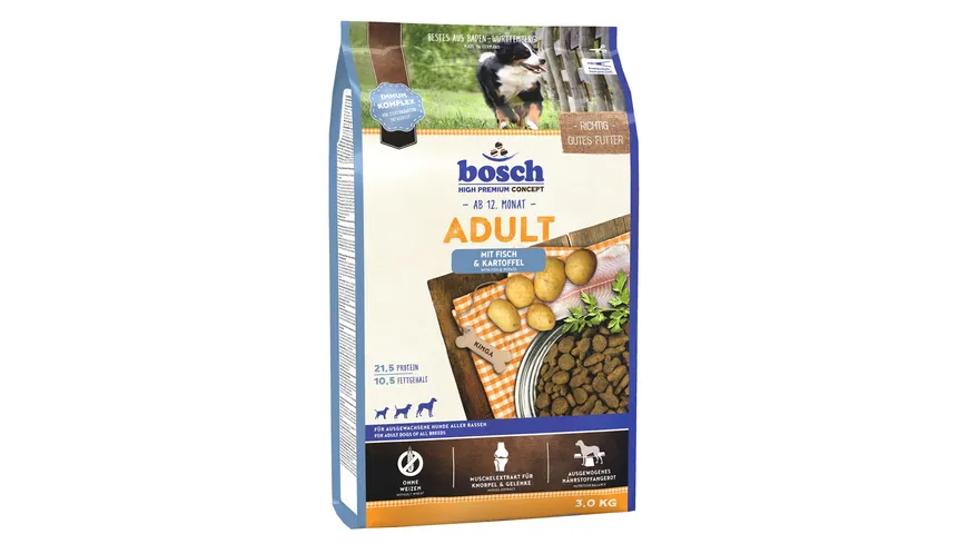 bosch Dog Hundetrockenfutter Adult Fisch & Kartoffel 3 kg 3 kg