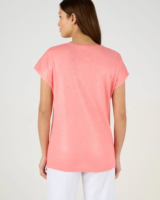 Tee-shirt mélange lin et viscose
