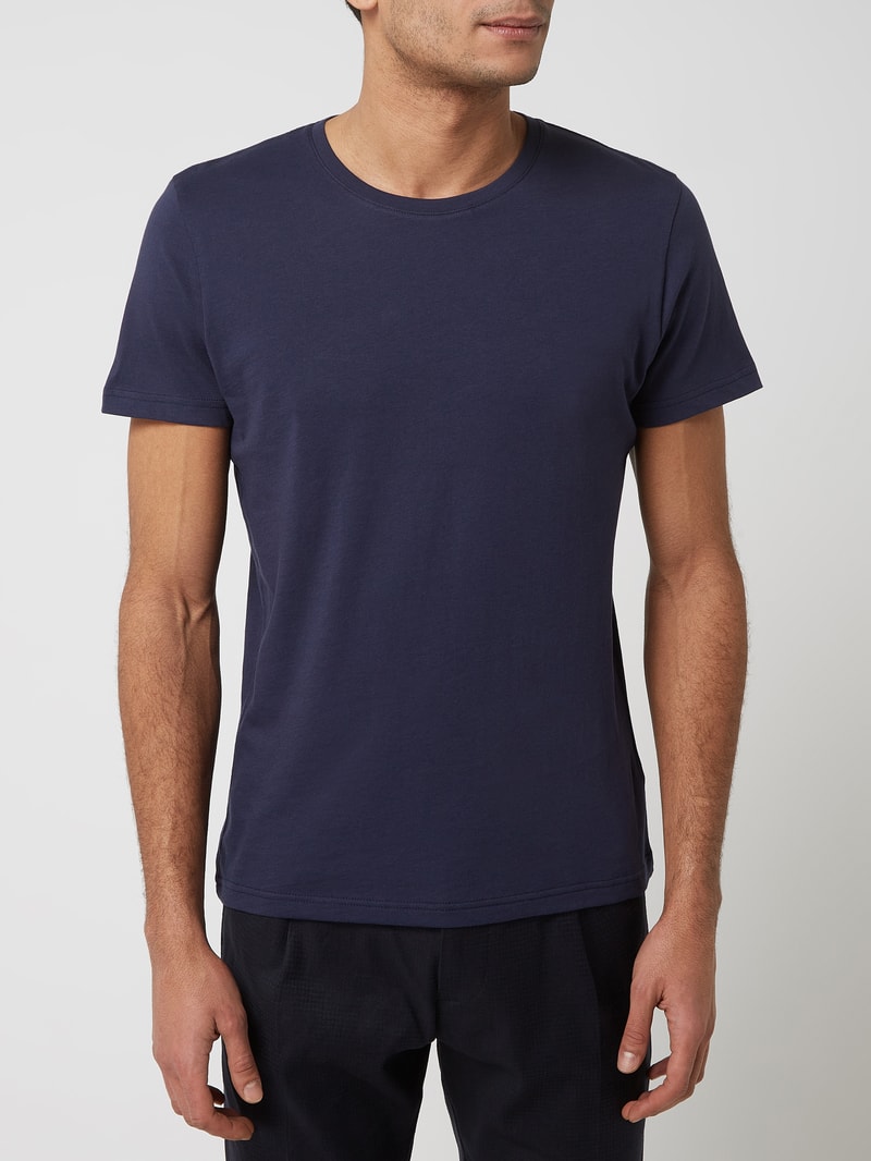 T-Shirt aus Baumwolle im 2er-Pack in marineblau
