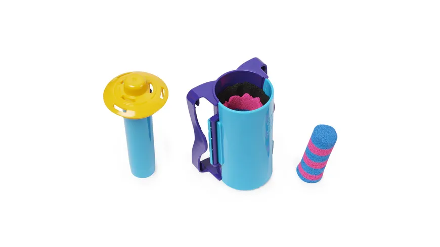 Spin Master - Kinetic Sand Slice n Surprise Set - mit 3 Sandfarben und 7 Werkzeugen für tolle Muster
