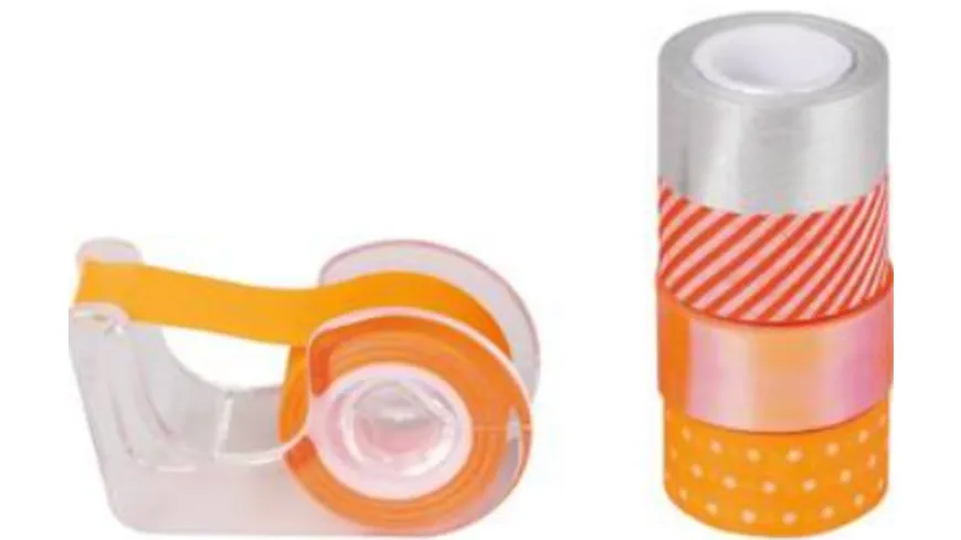 HEYDA Deko-Klebeband Mini 'Neon Akzente' orange/rot