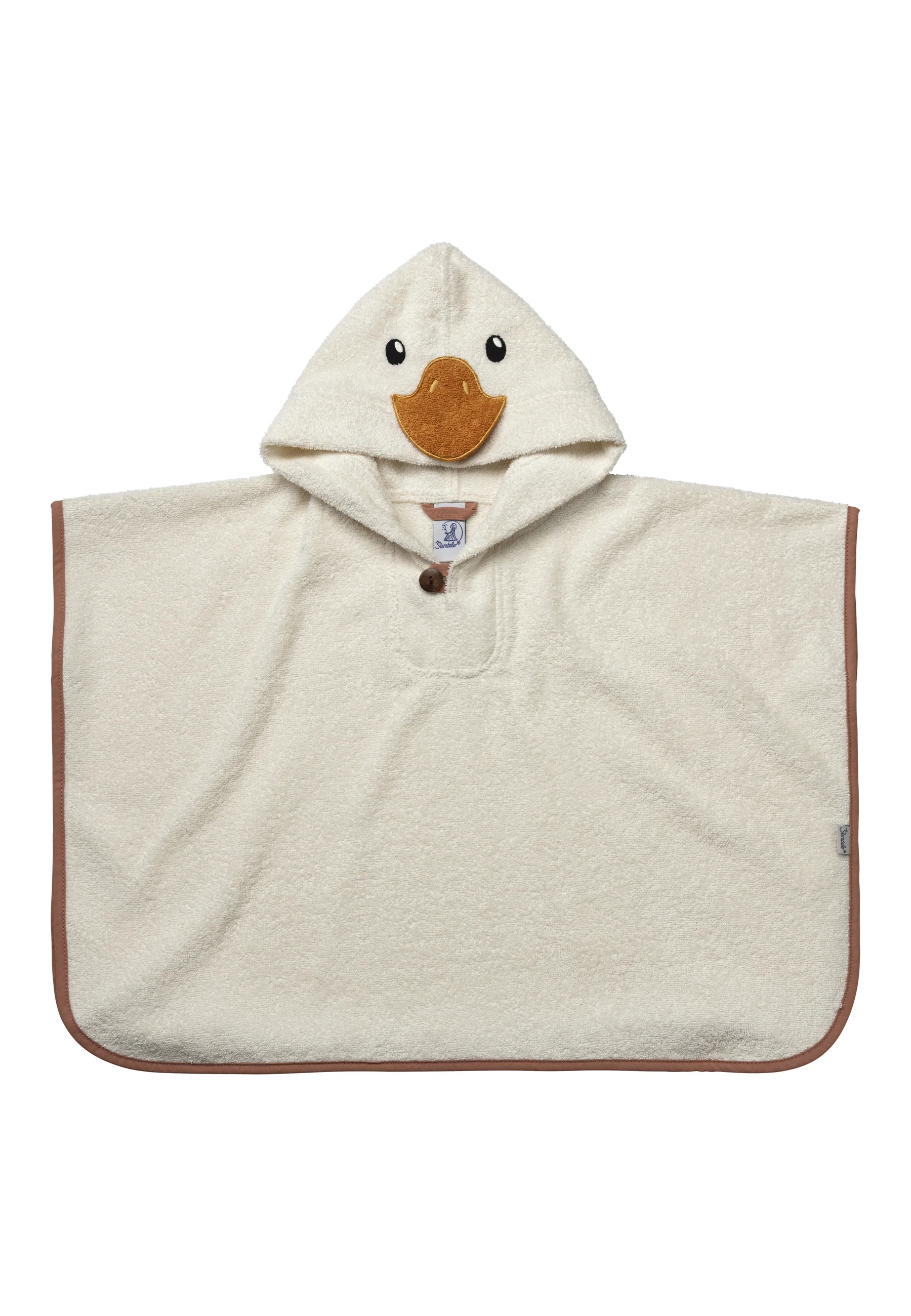 Badeponcho Ente Edda aus Baumwolle in ecru