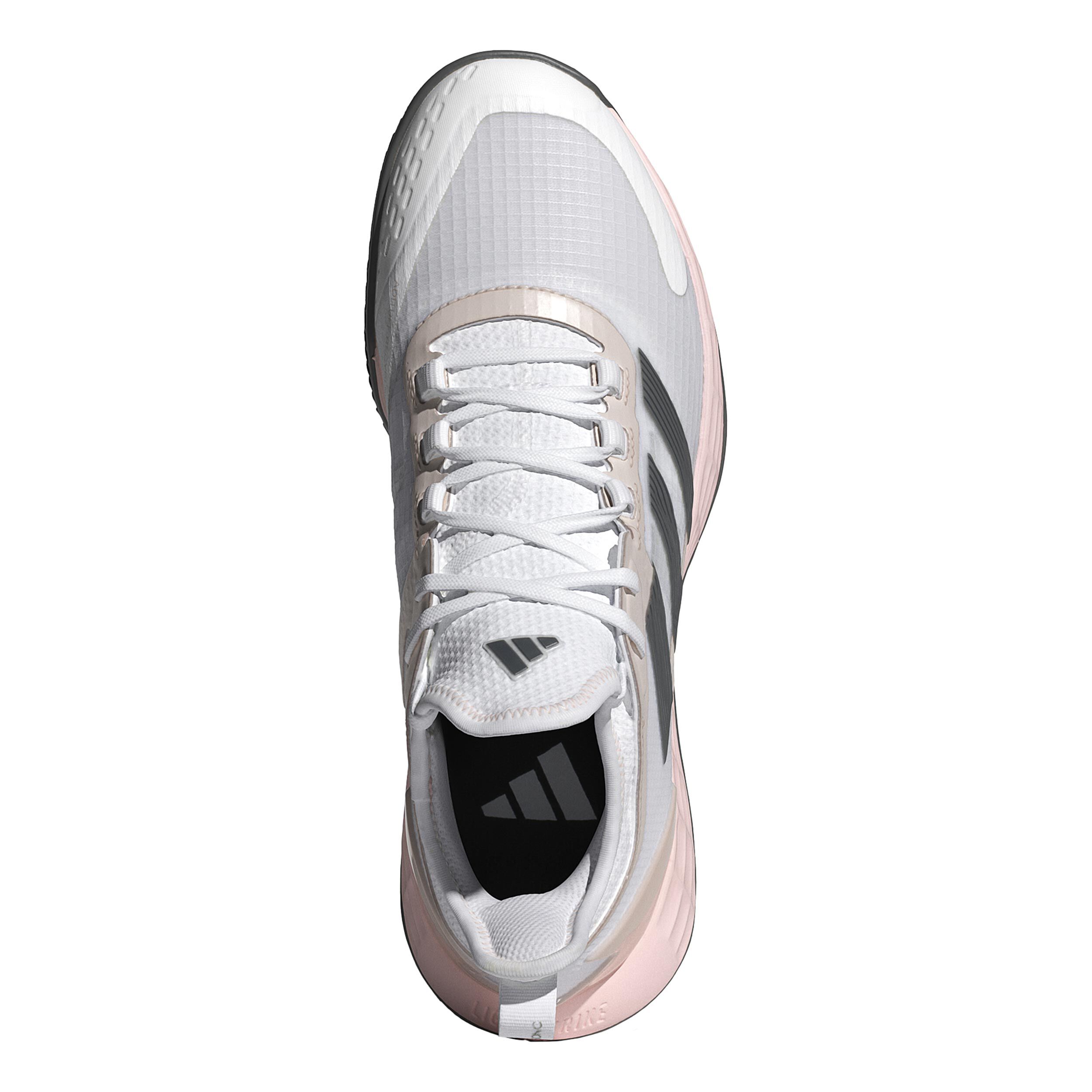 Adizero Ubersonic 4.1 Sandplatzschuh Damen - Hellgrau, Rosa