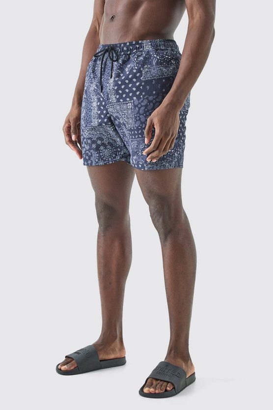 Mittellange Bandana-Badehose