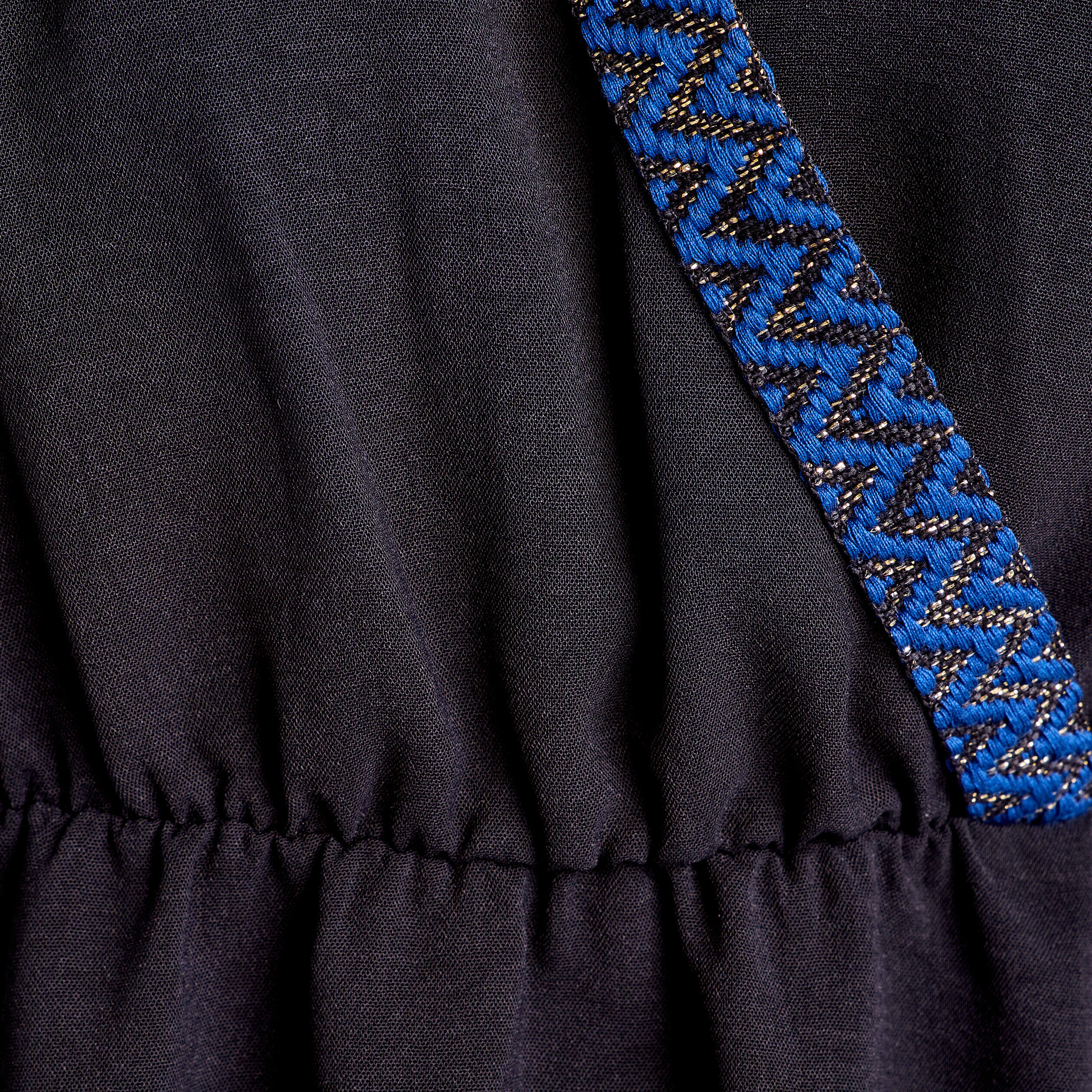 Robe évasée col cache-coeur noir femme | Cache Cache