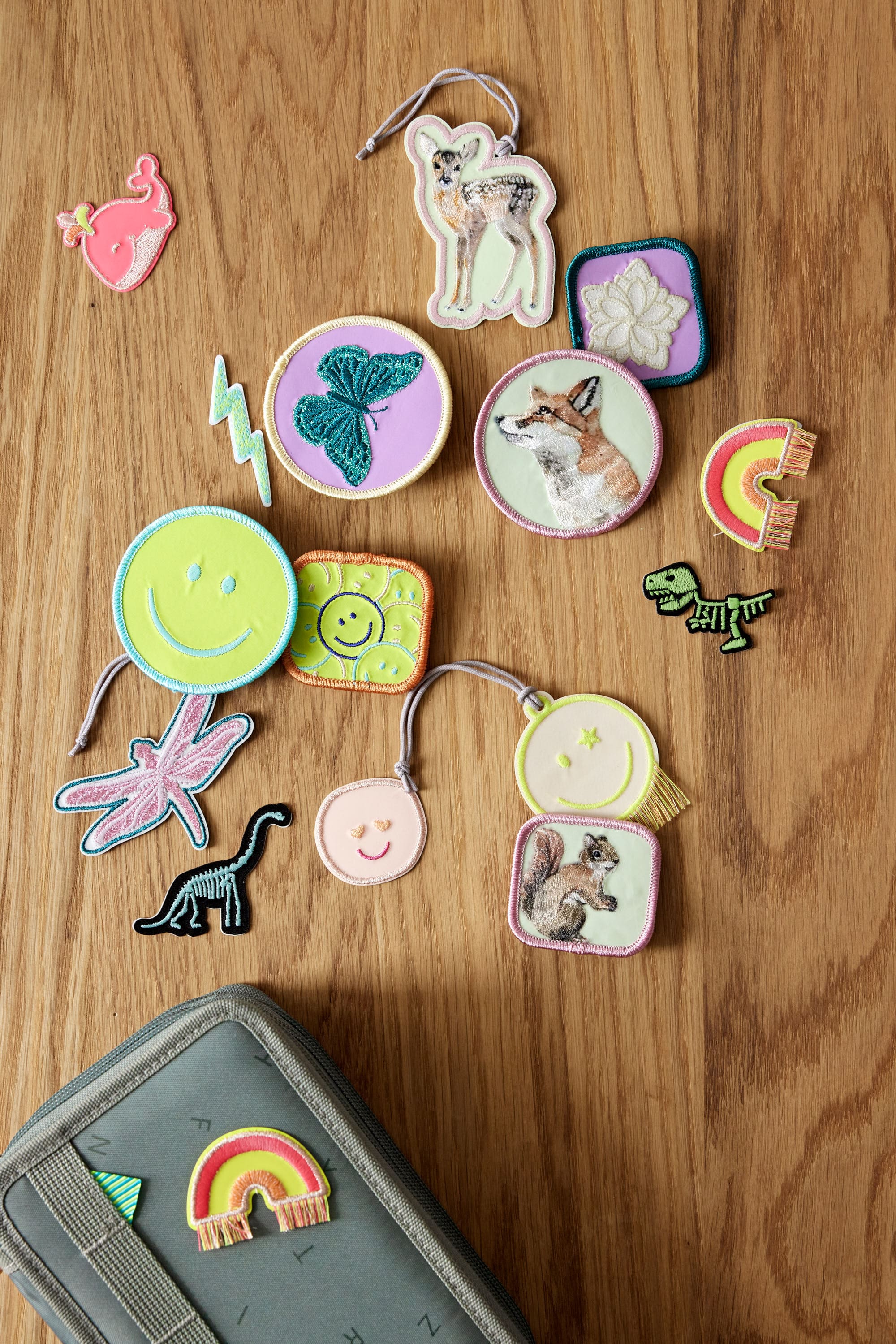 Anhänger & Patches 3er Set, Wald