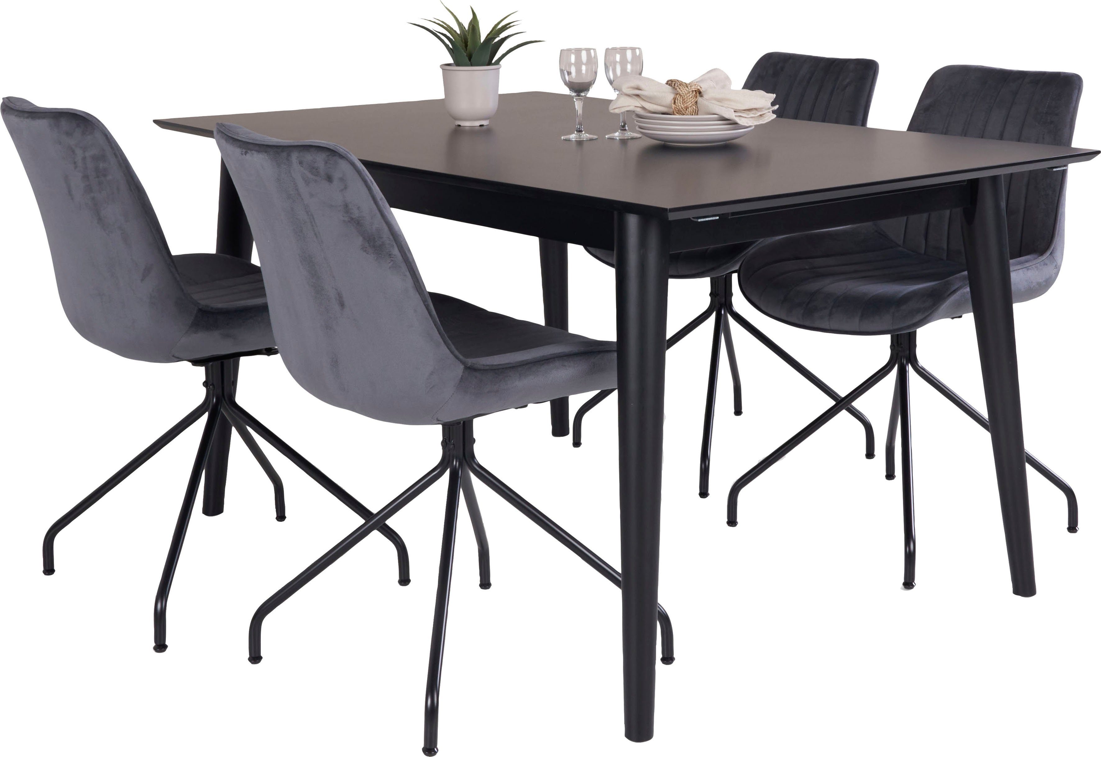 Homexperts Essgruppe Odense, (Set, 5-tlg), mit ausziehbarem Tisch