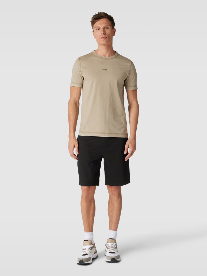 Sweatshorts mit Label-Patch Modell 'Lamson' in schwarz