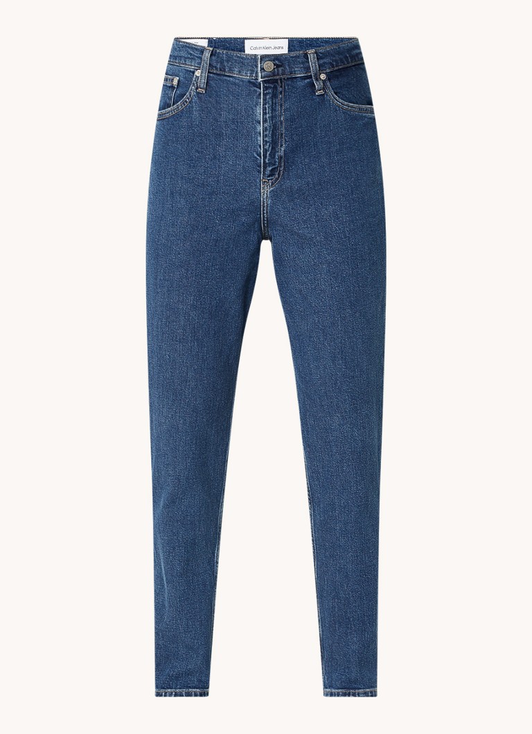 Jeans mom fit a vita alta Calvin Klein, lavaggio medio