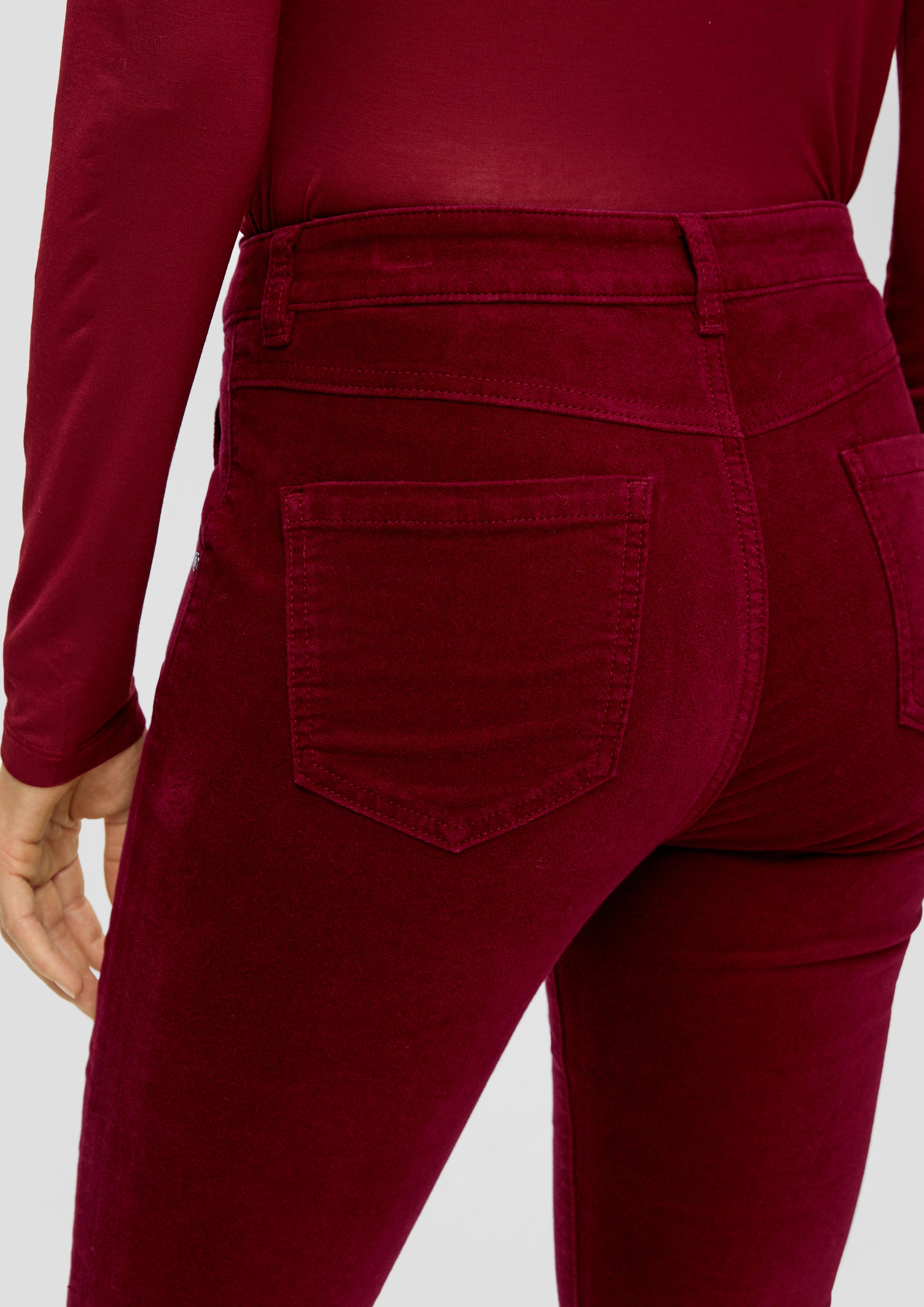 Slim: 5-Pocket-Hose aus Samt  2138773-3871