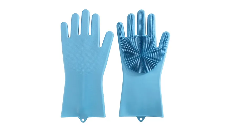 WENKO Silikon-Reinigungshandschuhe Rena 2er Pack Blau