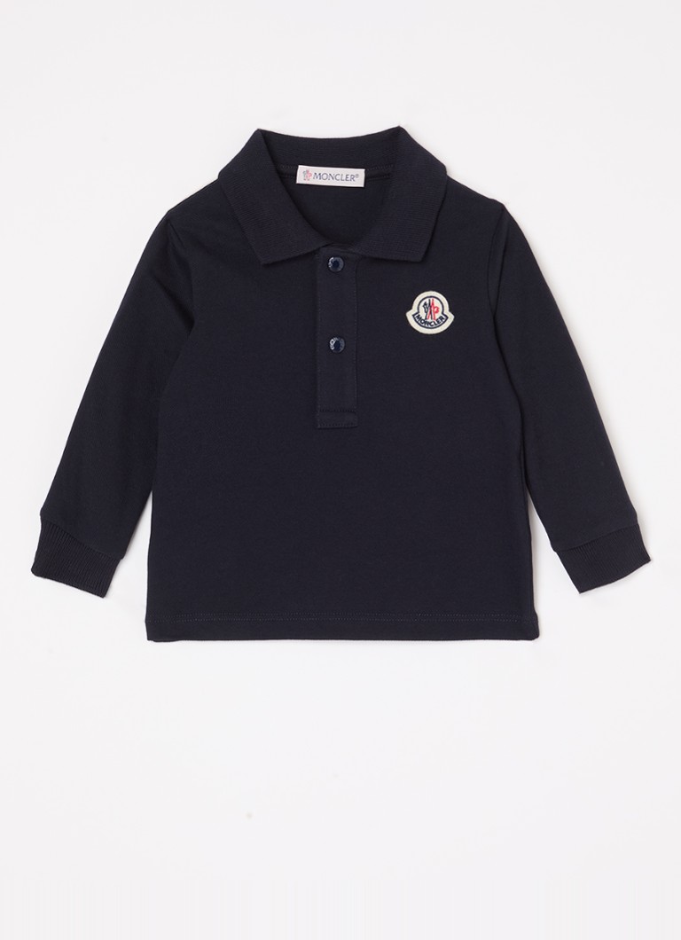 Moncler Polo in piqué cotton with logo