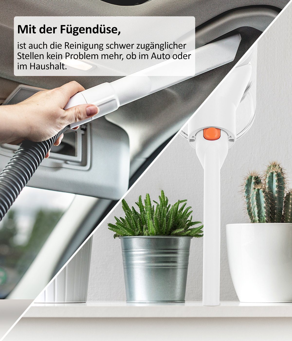 Genius Nass-Trocken-Akkusauger INVICTUS X7 Facelift Akkustaubsauger Set 20-tlg. Nass-Trockensauger, beutellos, Kombi-Bürste Reinigungs-Aufbewahrungsstation bis 60 Min Laufzeit