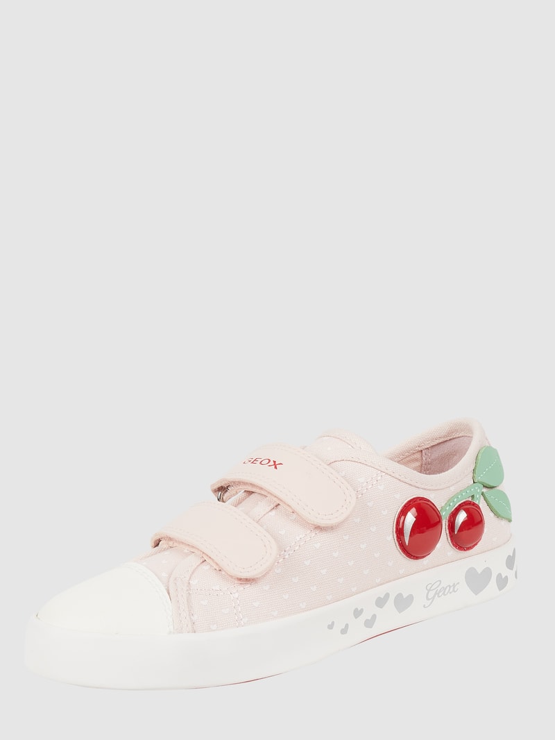 Sneaker mit Klettverschluss Modell 'Ciak' in hellrosa