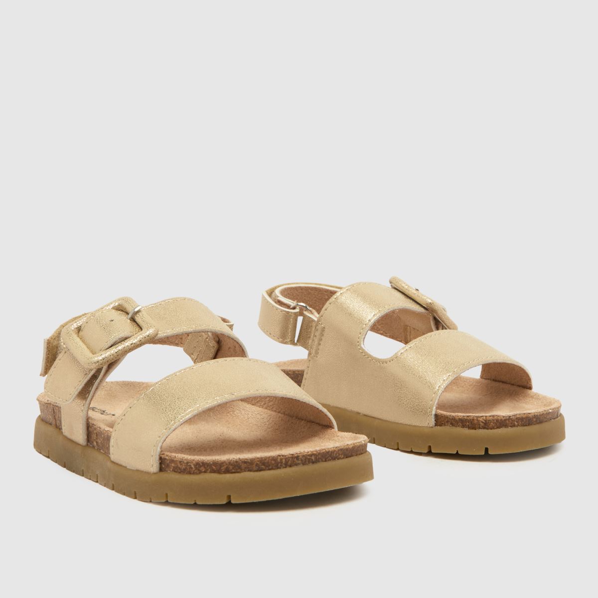 Schuh guldfärgade Tully-sandaler för småbarn