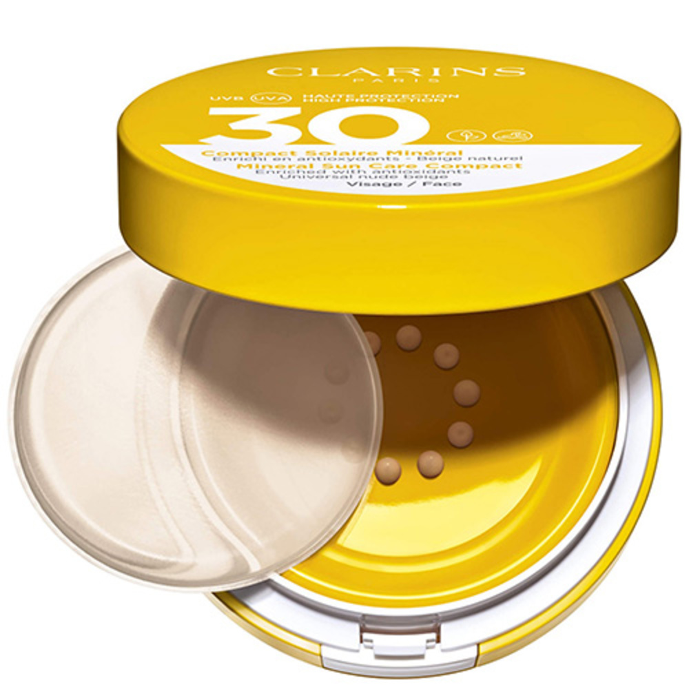 Clarins Compact Solaire Minéral - Visage UVA/UVB 30 Crème solaire enrichie en antioxydants