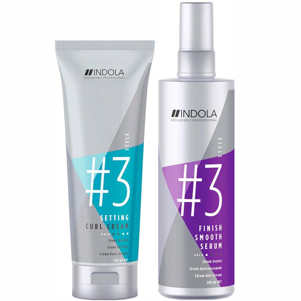 Indola Styling Curl Cream & Smooth Serum Bundle