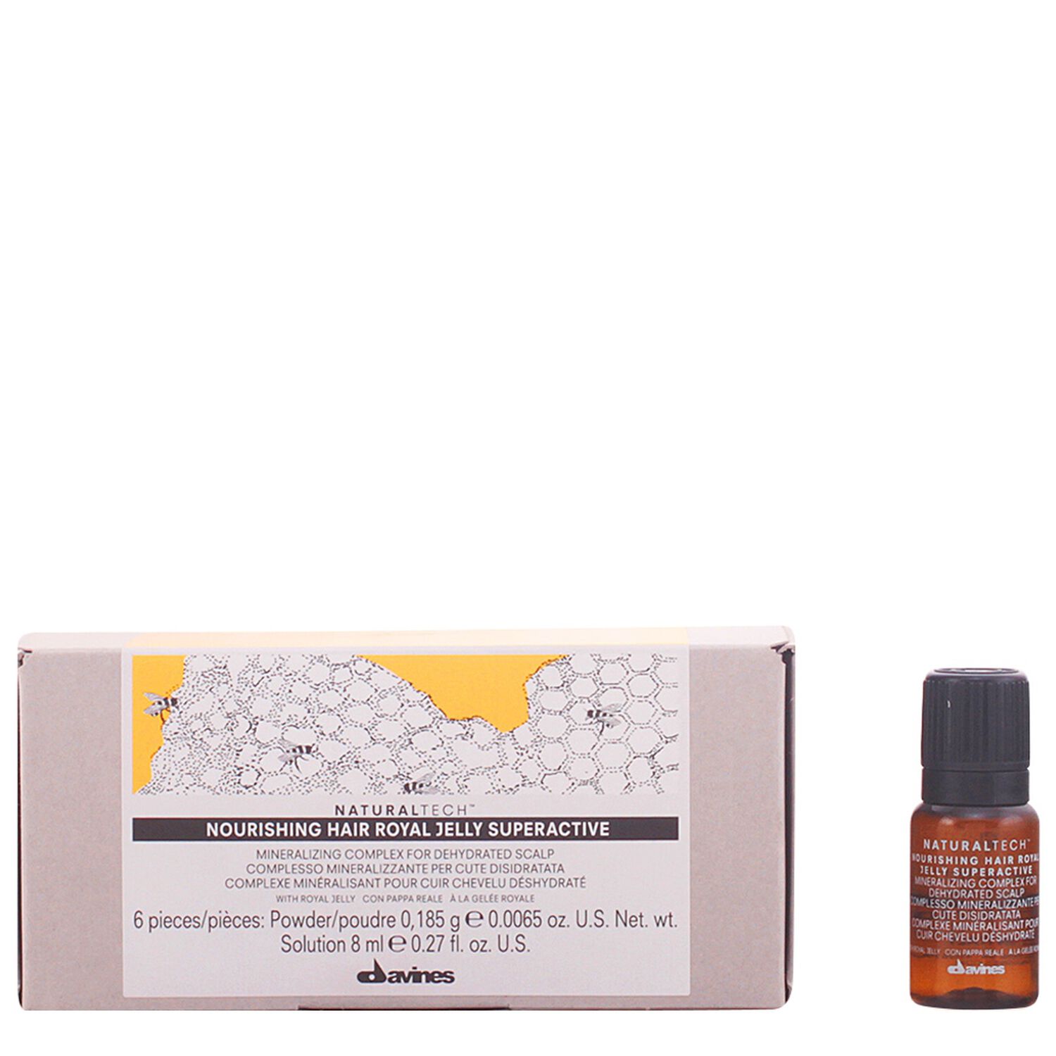 Davines Nourishing Hair Royal Jelly Superactive Complexe Minéralisant Cuir Chevelu Déshydraté 6x8 ml