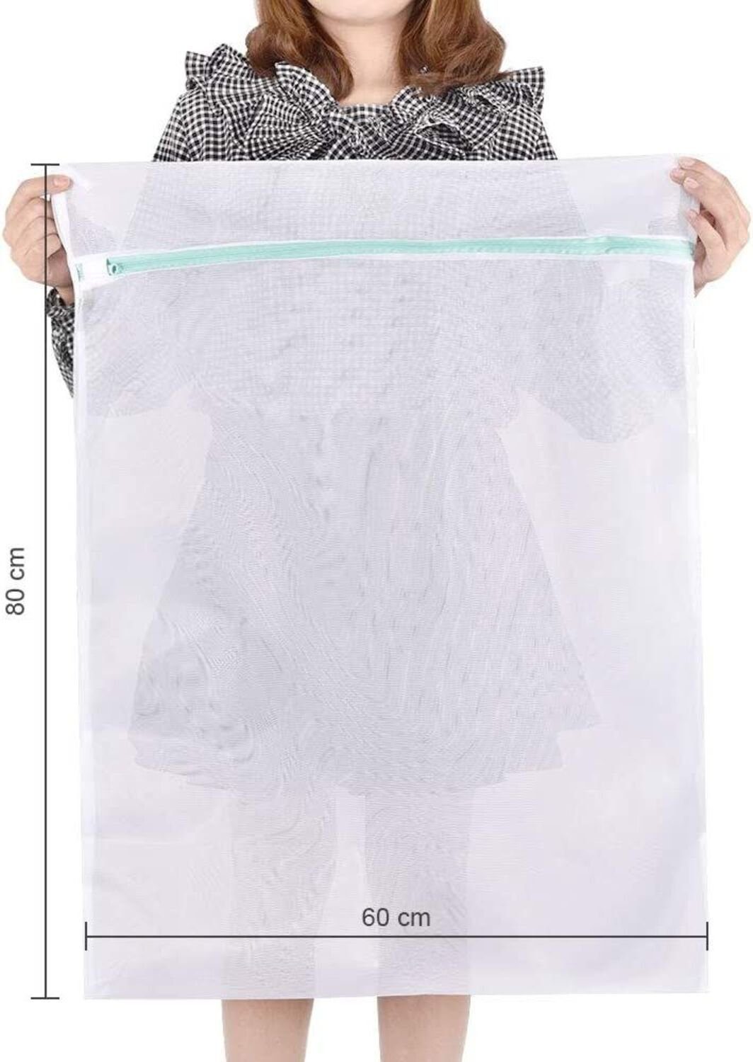 Einemgeld Wäschenetz Mesh Wäschesäcke 2 Stück, Groß für Waschmaschine Wäschenetz 60*80cm