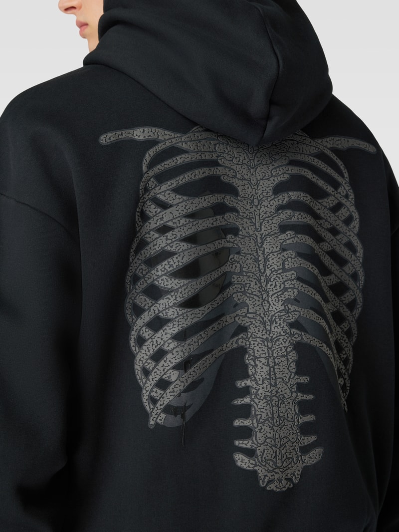 Sweatjacke mit Motiv-Print Modell 'JORHEART' in schwarz