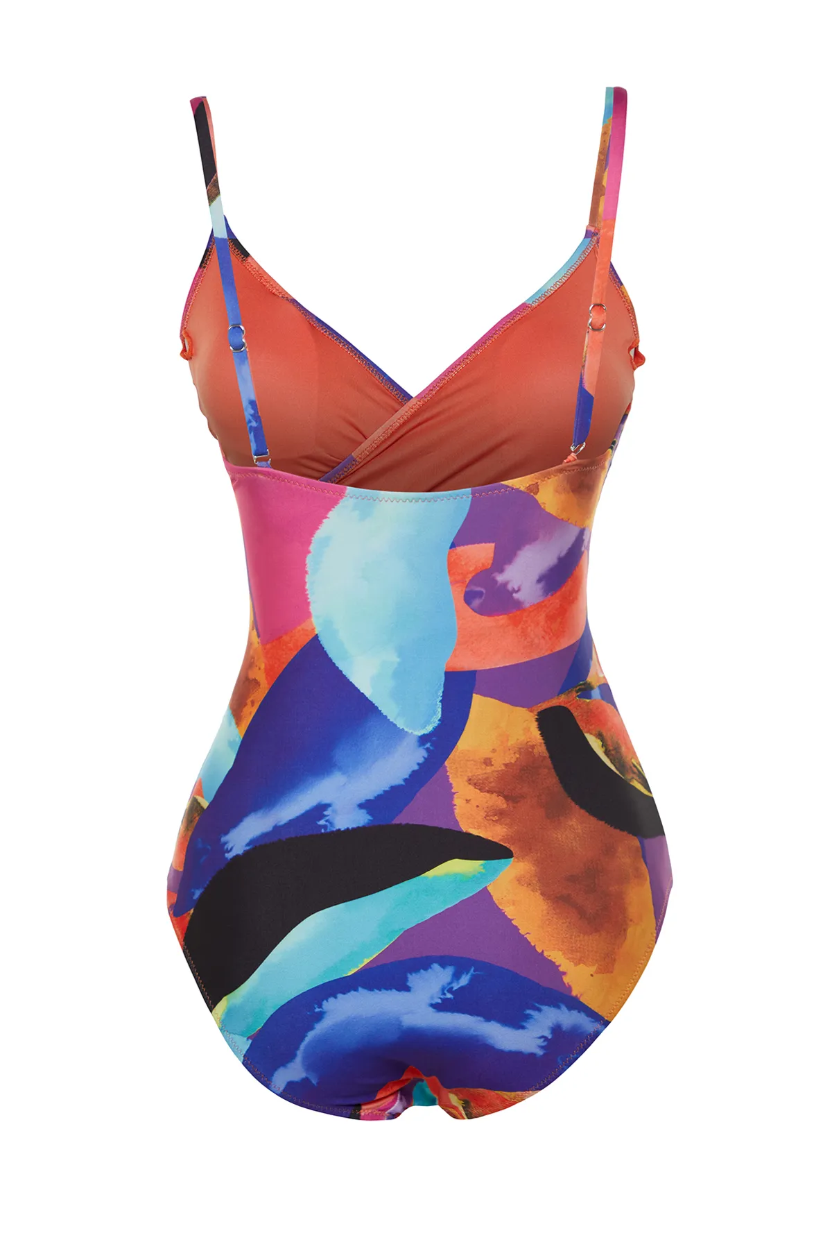 Trendyol Collection  Abstrakt gemusterter, zweireihiger, gebundener Hipster-Badeanzug TBESS21MA0040